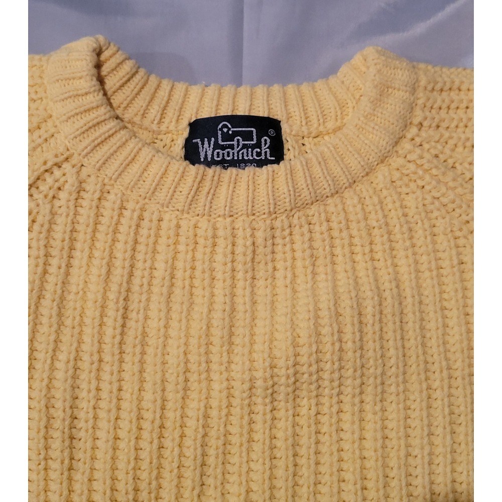 Woolich 9222 Mens Large Yellow Mist Sweater Ramie Cotton‎ Wpl6635 - Picture 3 of 6